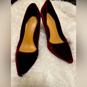 Velvet sleek heels